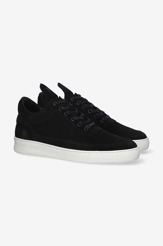 black Filling Pieces suede sneakers Low Top Perforated