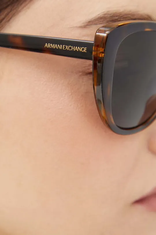 Slnečné okuliare Armani Exchange hnedá