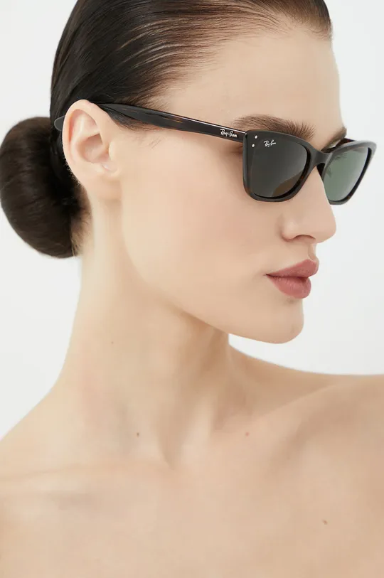 brązowy Ray-Ban okulary przeciwsłoneczne LADY BURBANK Damski