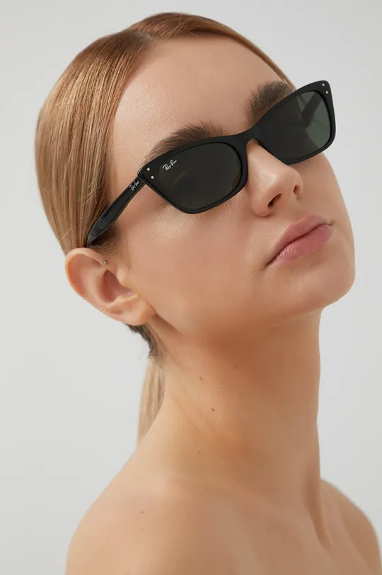 czarny Ray-Ban okulary przeciwsłoneczne LADY BURBANK Damski