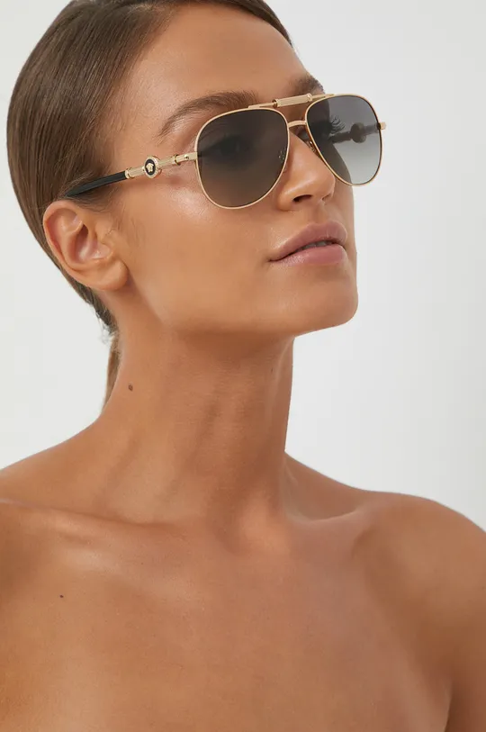 złoty Versace Okulary przeciwsłoneczne Damski