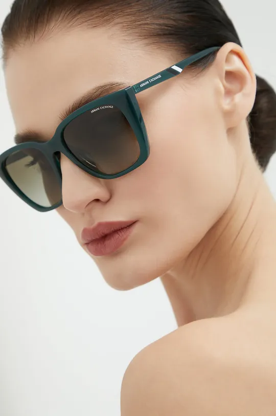 turkusowy Armani Exchange okulary przeciwsłoneczne Damski