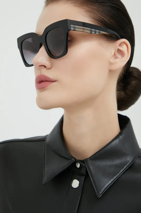 czarny Burberry okulary przeciwsłoneczne KITTY Damski