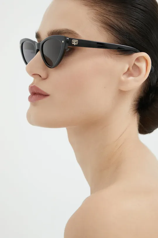 czarny Chiara Ferragni okulary przeciwsłoneczne Damski