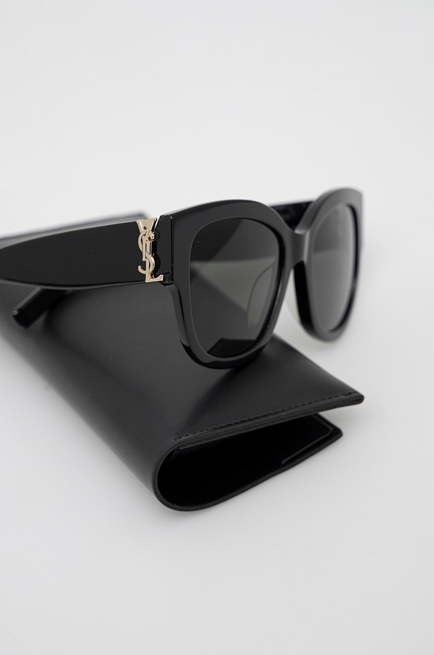 Saint Laurent okulary przeciwsłoneczne damskie kolor czarny | Answear.com