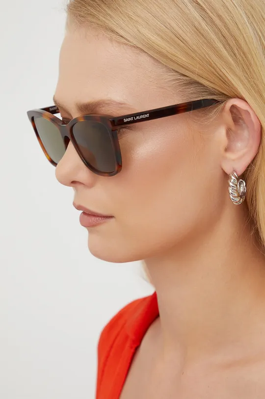 коричневый Солнцезащитные очки Saint Laurent Женский