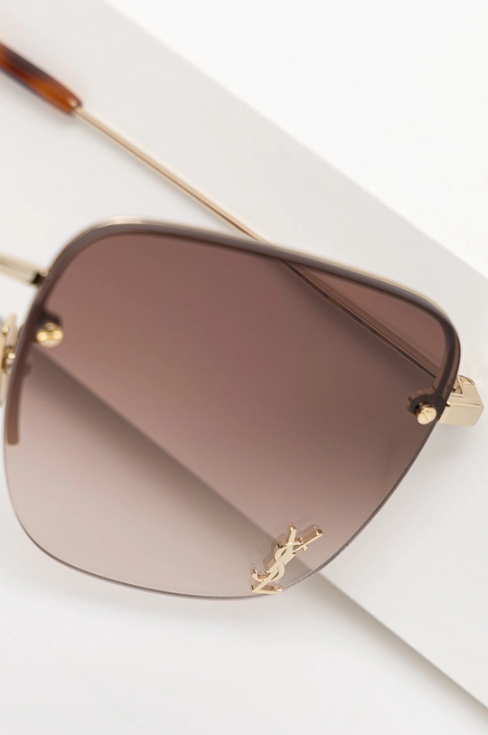 złoty Saint Laurent okulary przeciwsłoneczne