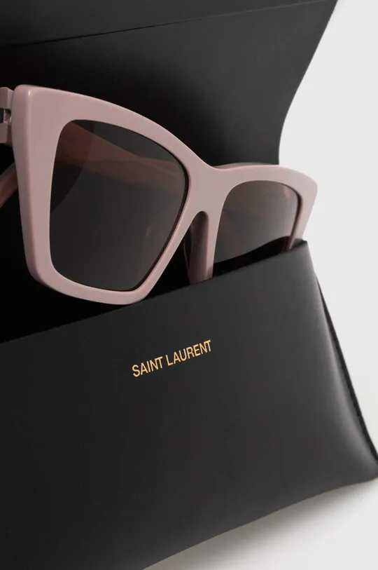 różowy Saint Laurent okulary przeciwsłoneczne
