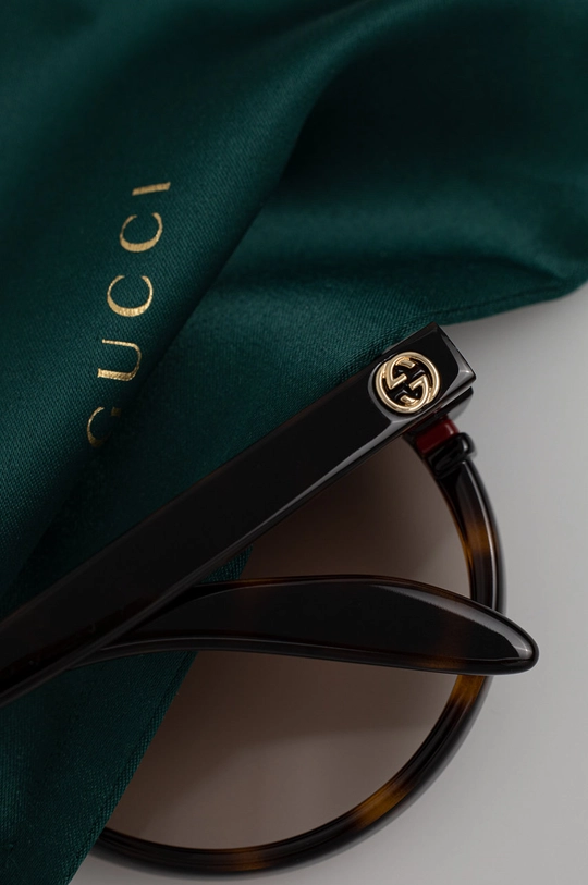 brązowy Gucci okulary przeciwsłoneczne