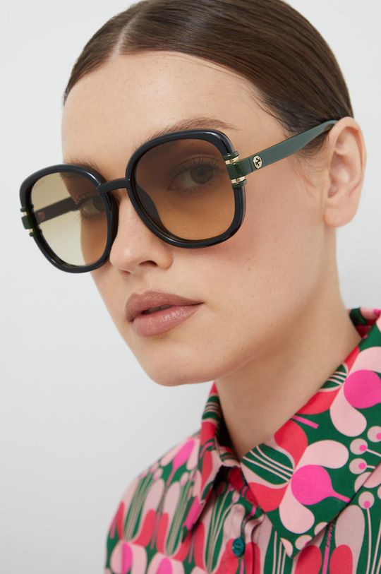 ciemny zielony Gucci okulary przeciwsłoneczne Damski