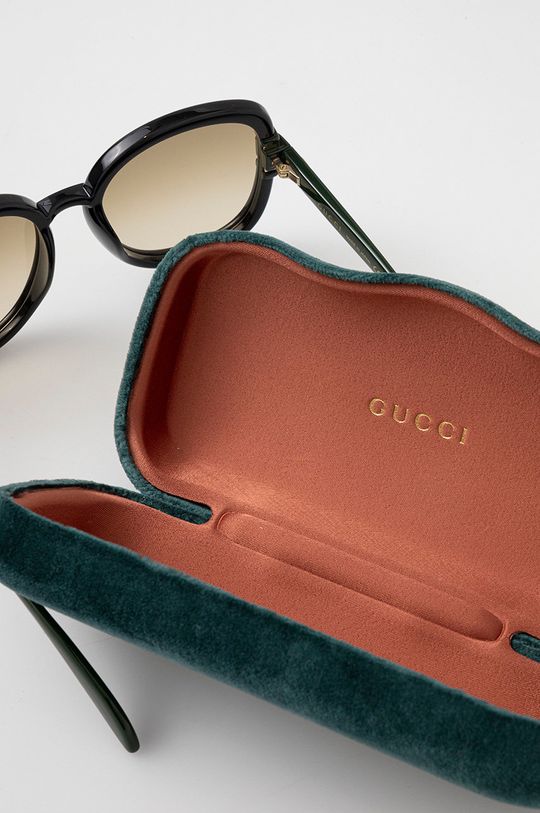 ciemny zielony Gucci okulary przeciwsłoneczne