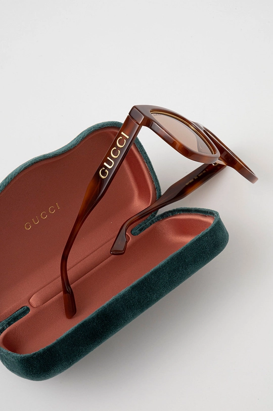 brązowy Gucci okulary przeciwsłoneczne