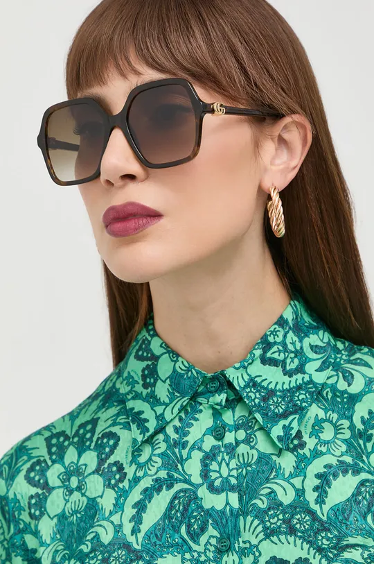 коричневый Солнцезащитные очки Gucci Женский
