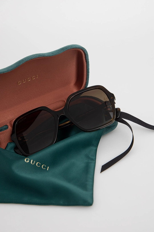 brązowy Gucci okulary przeciwsłoneczne