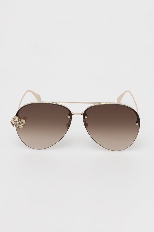 Alexander McQueen okulary przeciwsłoneczne złoty