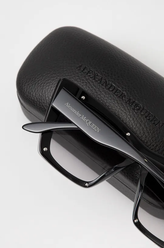 czarny Alexander McQueen okulary przeciwsłoneczne