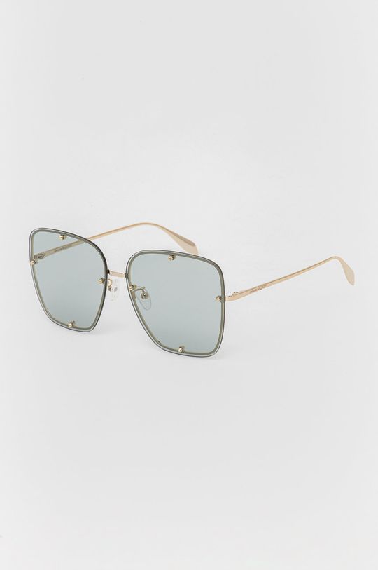 Alexander McQueen okulary przeciwsłoneczne brązowa zieleń