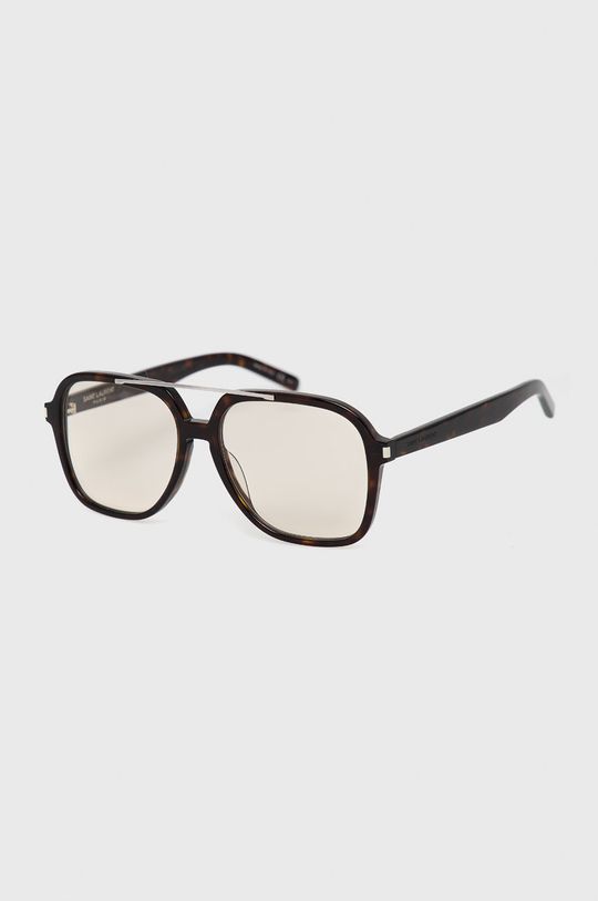 Saint Laurent okulary przeciwsłoneczne ciemny brązowy