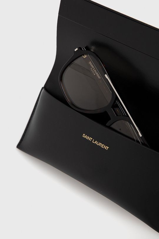 ciemny brązowy Saint Laurent okulary przeciwsłoneczne