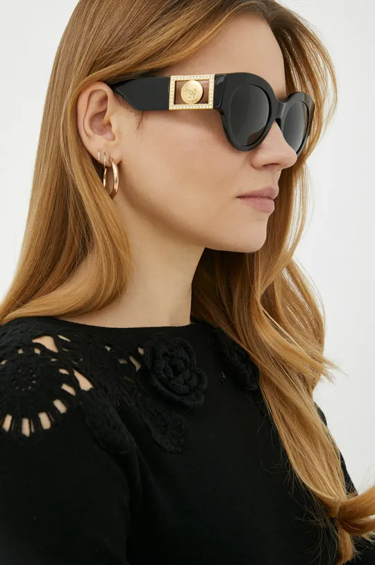 čierna Slnečné okuliare Versace Dámsky
