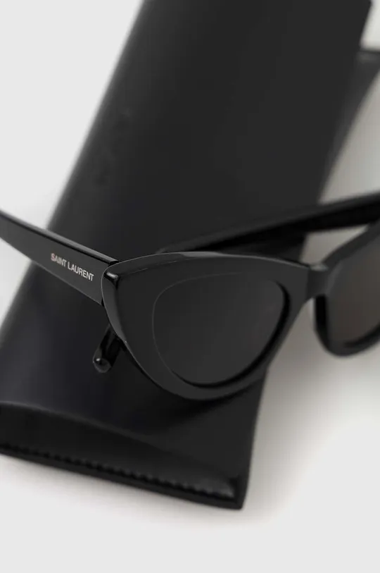 czarny Saint Laurent okulary przeciwsłoneczne