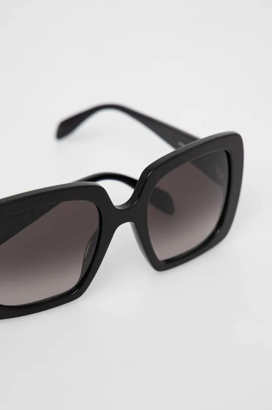 czarny Alexander McQueen okulary przeciwsłoneczne AM0378S
