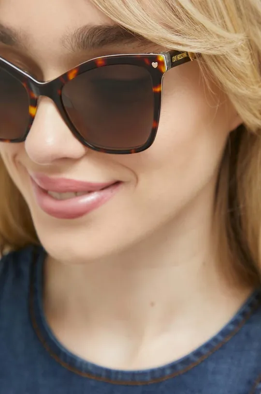 brązowy Love Moschino okulary przeciwsłoneczne Damski