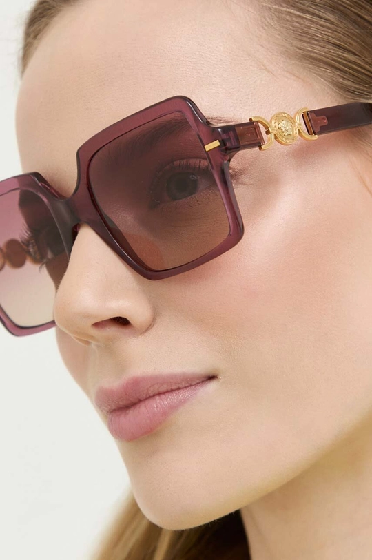 Versace okulary przeciwsłoneczne bordowy