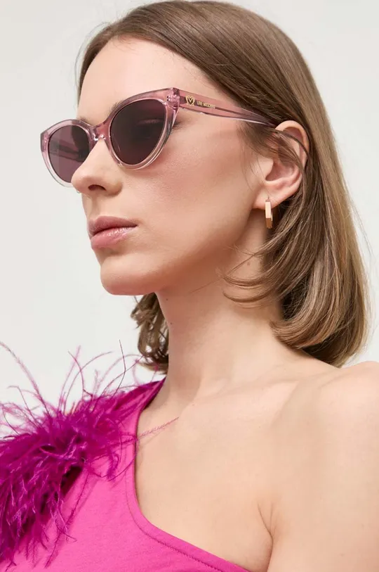 różowy Love Moschino okulary przeciwsłoneczne Damski