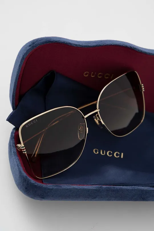 zlatá Slnečné okuliare Gucci