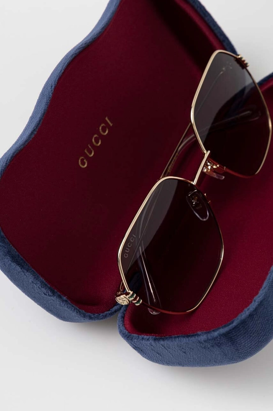 złoty Gucci okulary przeciwsłoneczne