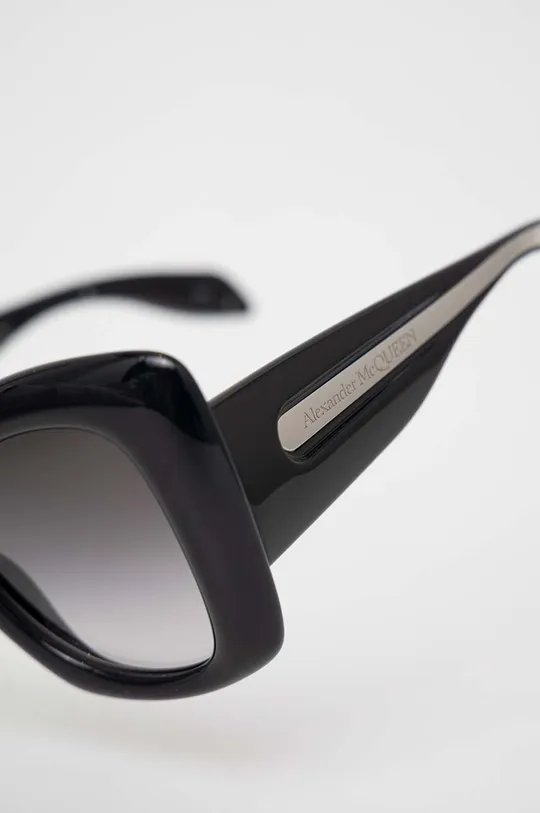 czarny Alexander McQueen okulary przeciwsłoneczne