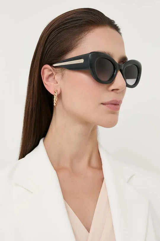 чорний Сонцезахисні окуляри Alexander McQueen AM0403S Жіночий