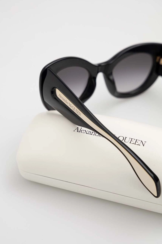 czarny Alexander McQueen okulary przeciwsłoneczne