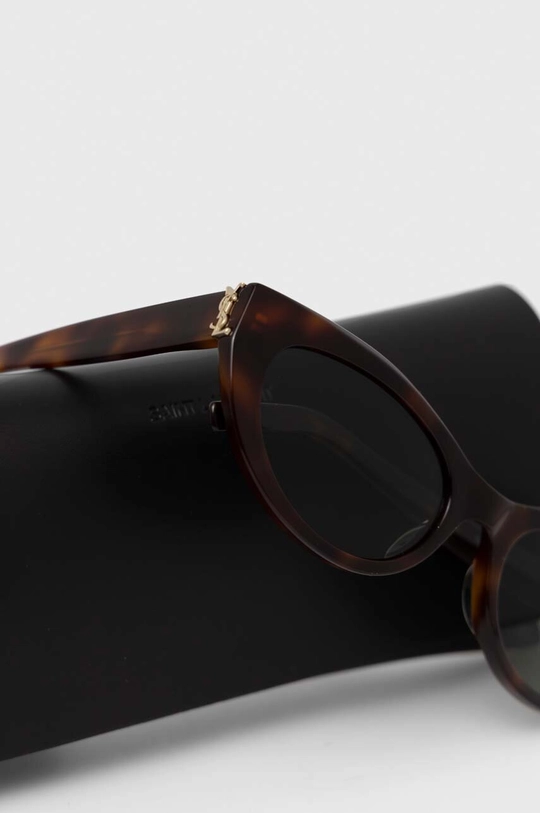 brązowy Saint Laurent okulary przeciwsłoneczne