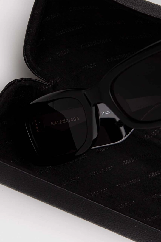 czarny Balenciaga okulary przeciwsłoneczne