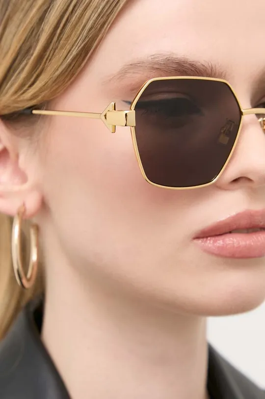 Bottega Veneta okulary przeciwsłoneczne złoty