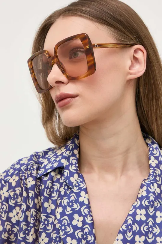 коричневый Солнцезащитные очки Gucci Женский