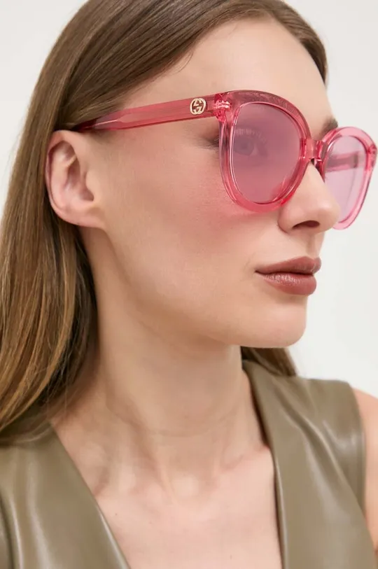 różowy Gucci okulary przeciwsłoneczne Damski