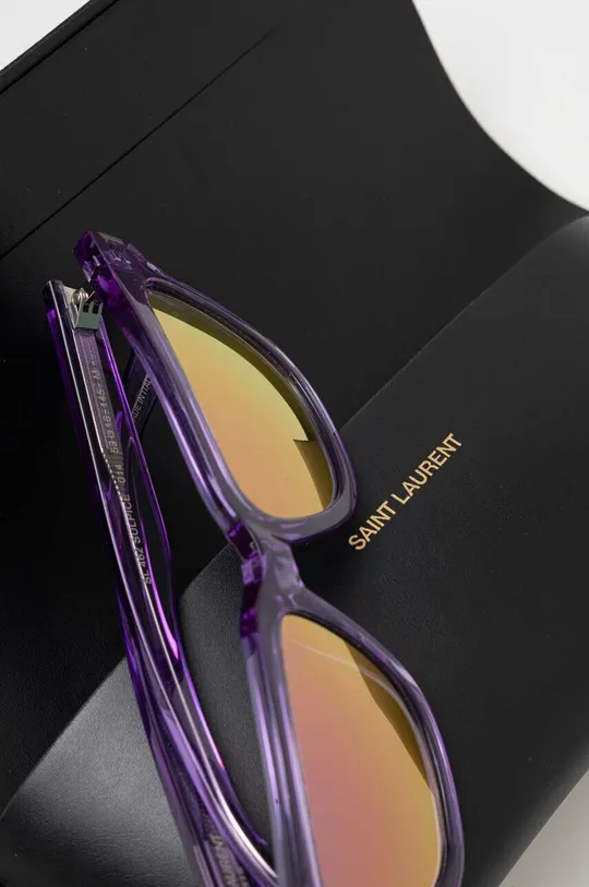 fioletowy Saint Laurent okulary przeciwsłoneczne