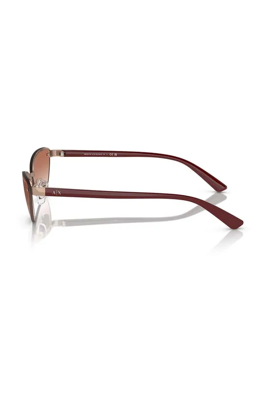 bordowy Armani Exchange okulary przeciwsłoneczne