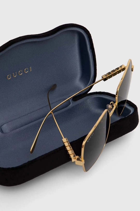 złoty Gucci okulary przeciwsłoneczne