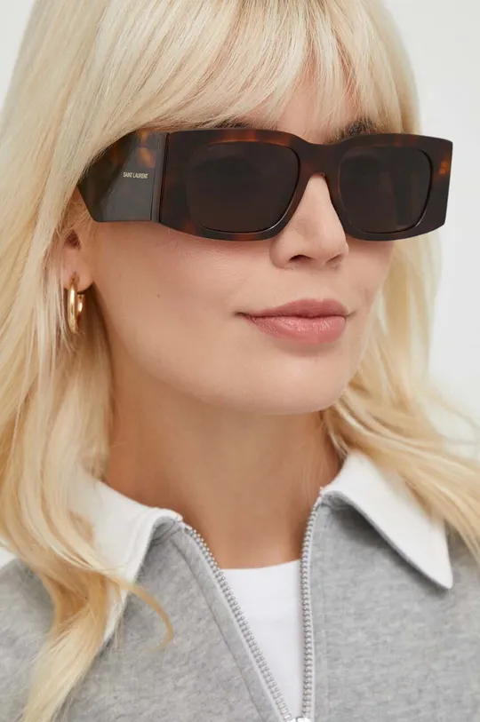 smeđa Sunčane naočale Saint Laurent Ženski