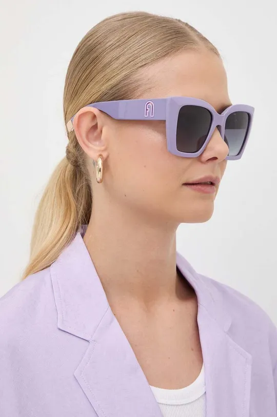 fioletowy Furla okulary przeciwsłoneczne Damski