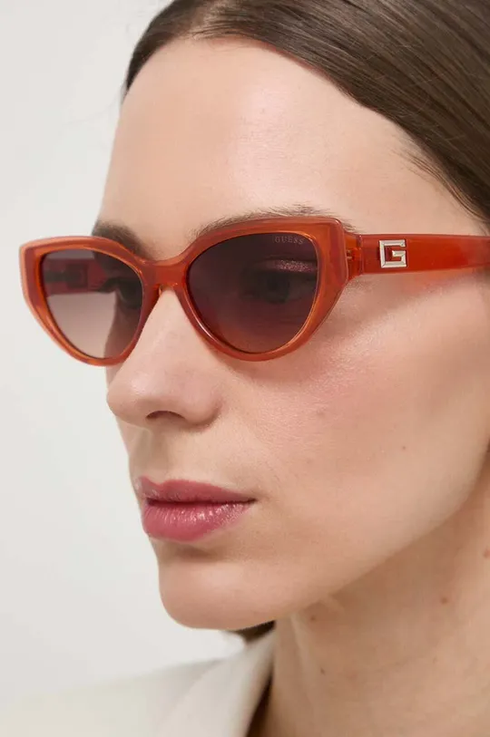 Guess okulary przeciwsłoneczne pomarańczowy
