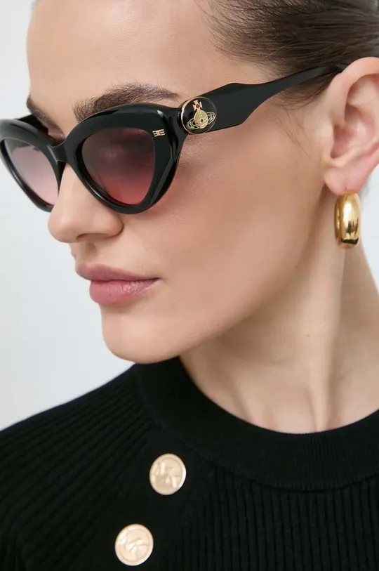 czarny Vivienne Westwood okulary przeciwsłoneczne Damski