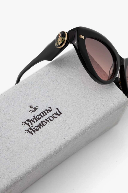 czarny Vivienne Westwood okulary przeciwsłoneczne