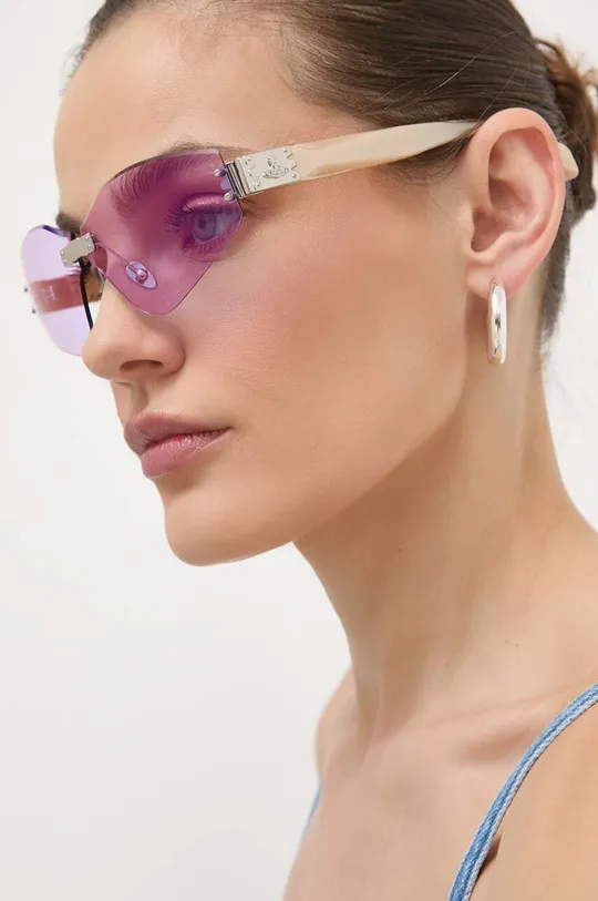 różowy Alexander McQueen okulary przeciwsłoneczne Damski