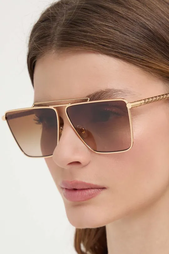 Slnečné okuliare Versace zlatá