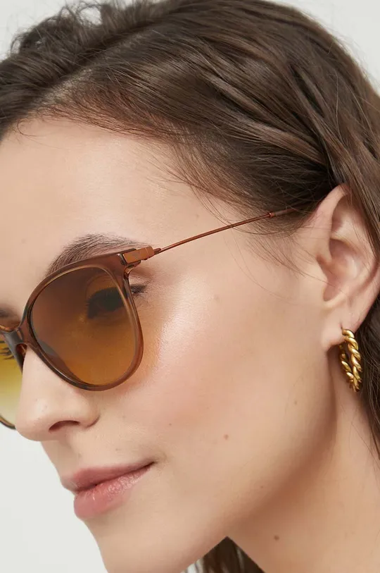 Сонцезахисні окуляри Emporio Armani коричневий